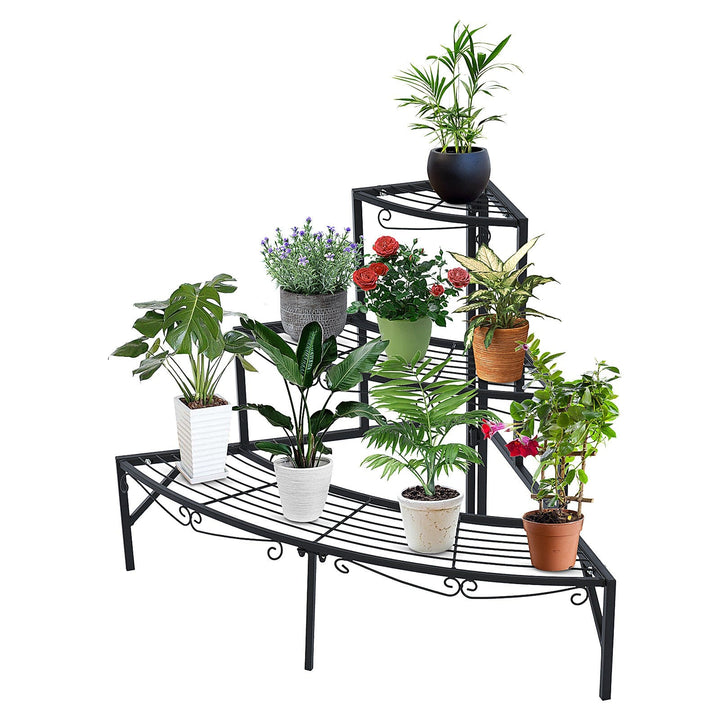 3 Tier Plant Stand Flower Pot Rack Corner Shelf Display Holder For IndoorOutdoor - RAZANSY