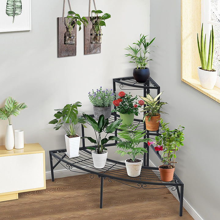 3 Tier Plant Stand Flower Pot Rack Corner Shelf Display Holder For IndoorOutdoor - RAZANSY