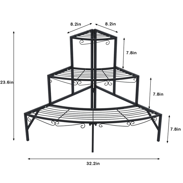 3 Tier Plant Stand Flower Pot Rack Corner Shelf Display Holder For IndoorOutdoor - RAZANSY