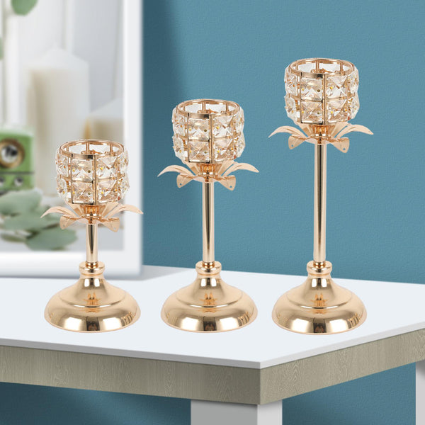 Crystal Candlestick Gold Creative Model Room - RAZANSY