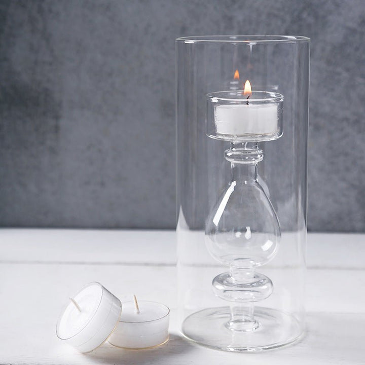 European Style Romantic Candlelight Dinner With Glass Candle Holder - RAZANSY