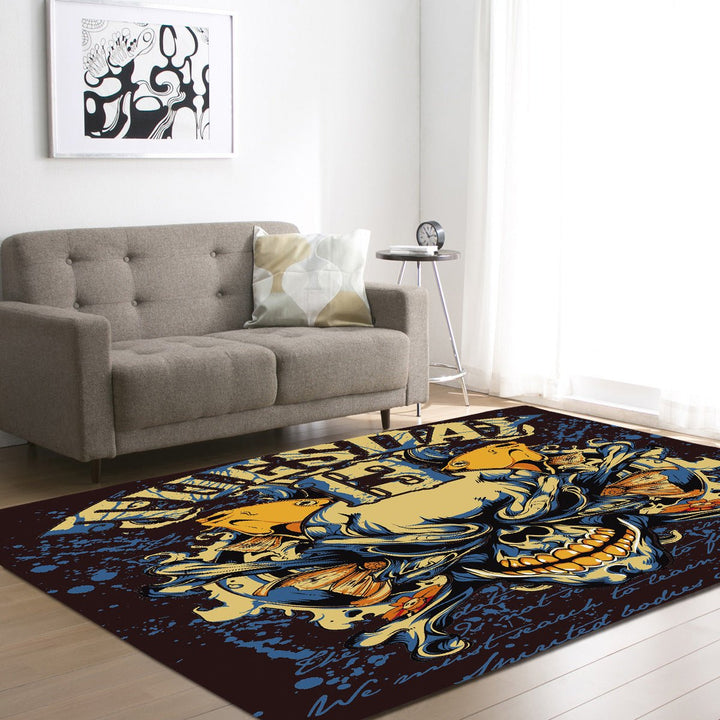 Skull head living room carpet - RAZANSY