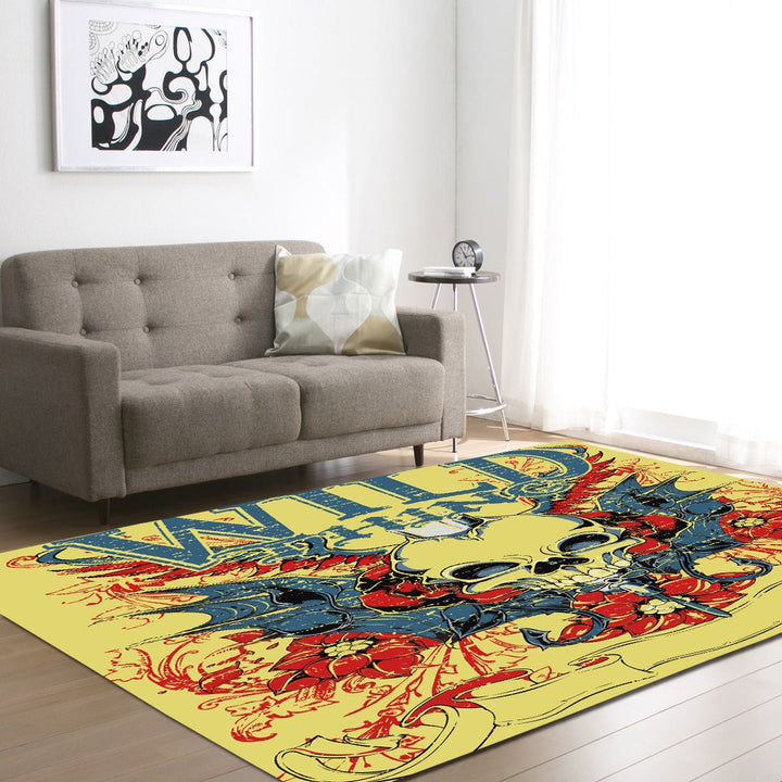 Skull head living room carpet - RAZANSY