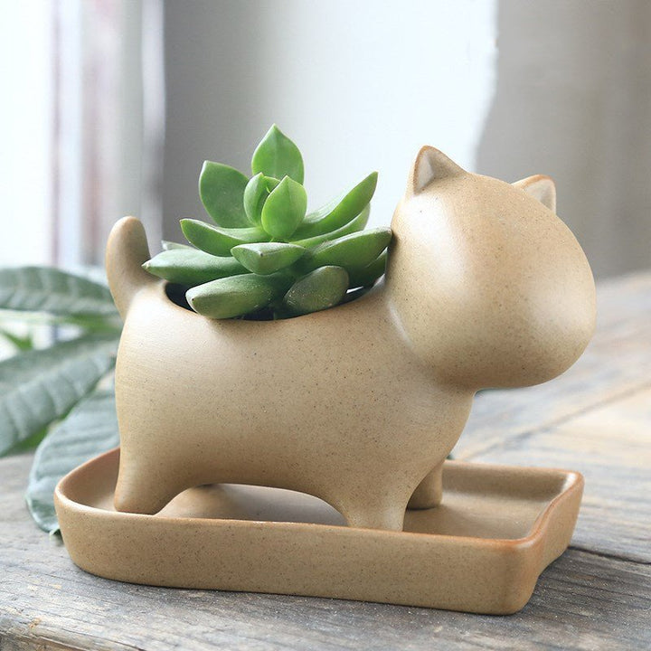 Stoneware potted plant - RAZANSY