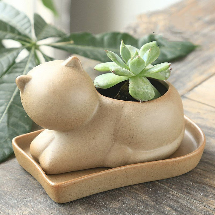 Stoneware potted plant - RAZANSY