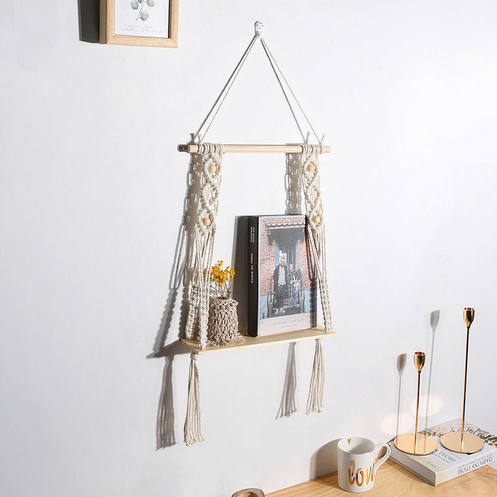 Tassel Leaf Woven Tapestry Rack Decoration Storage - RAZANSY