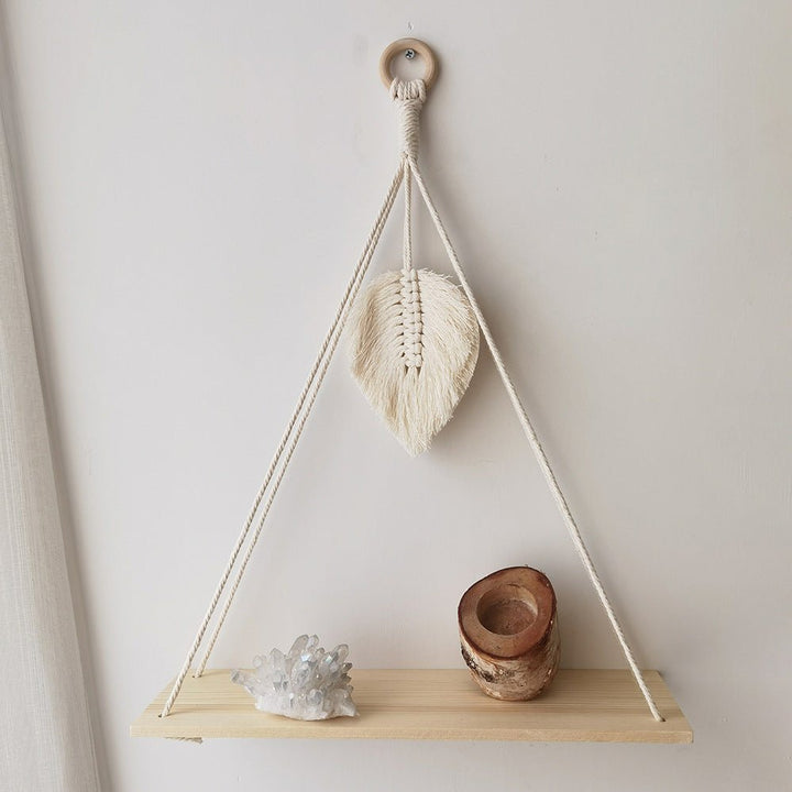 Tassel Leaf Woven Tapestry Rack Decoration Storage - RAZANSY