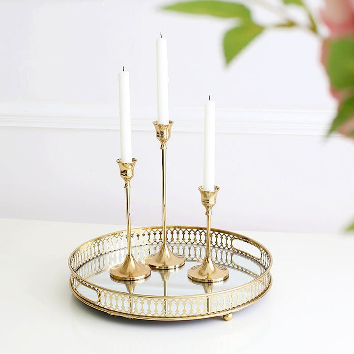 Vintage golden candle holder - RAZANSY