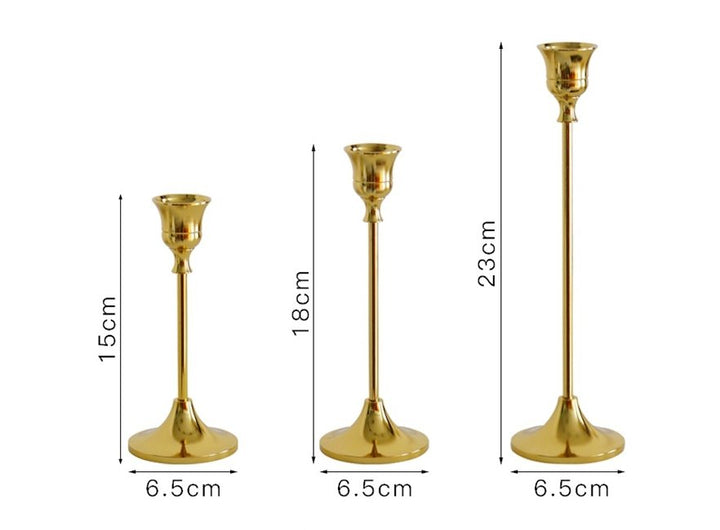 Vintage golden candle holder - RAZANSY